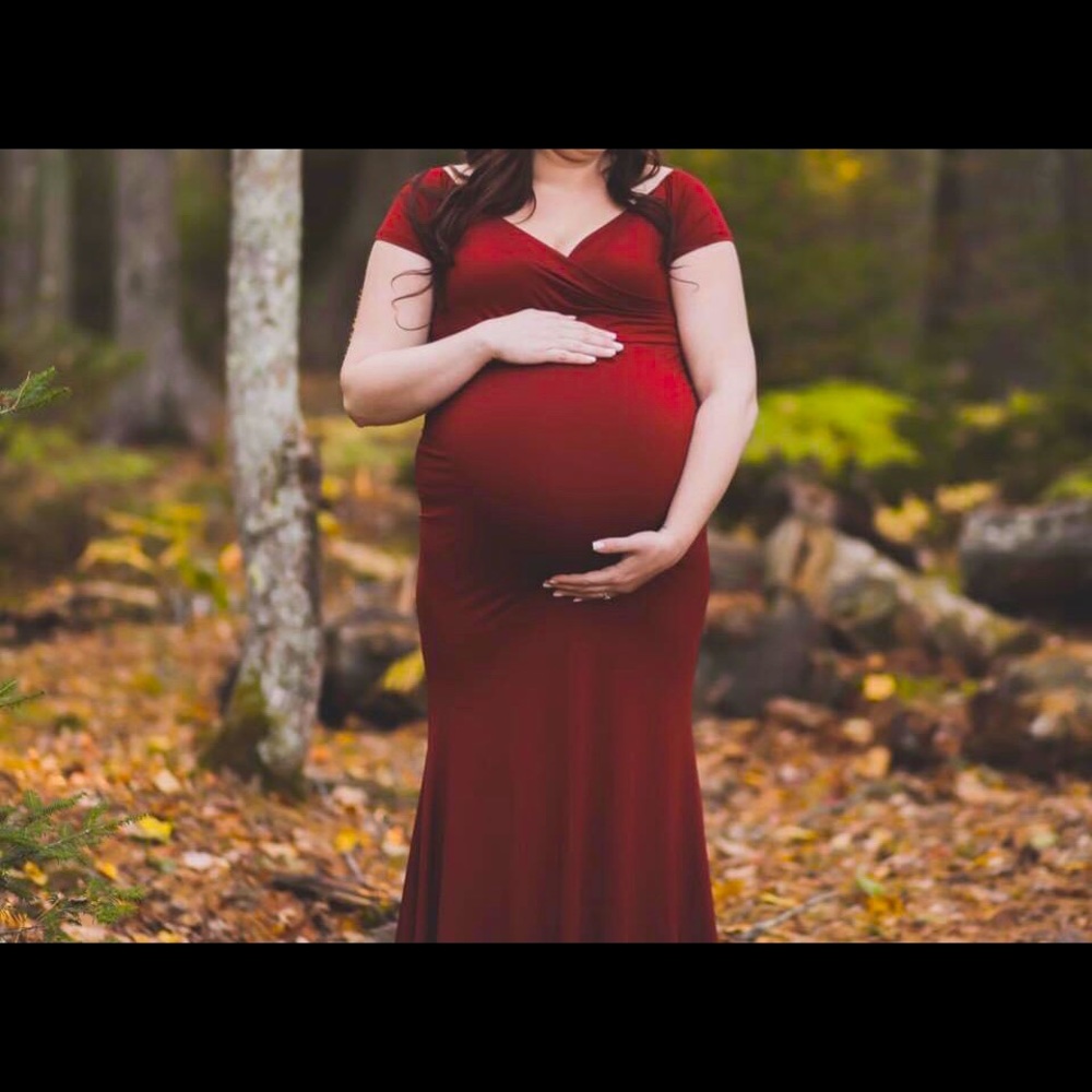 Full length maternity gown